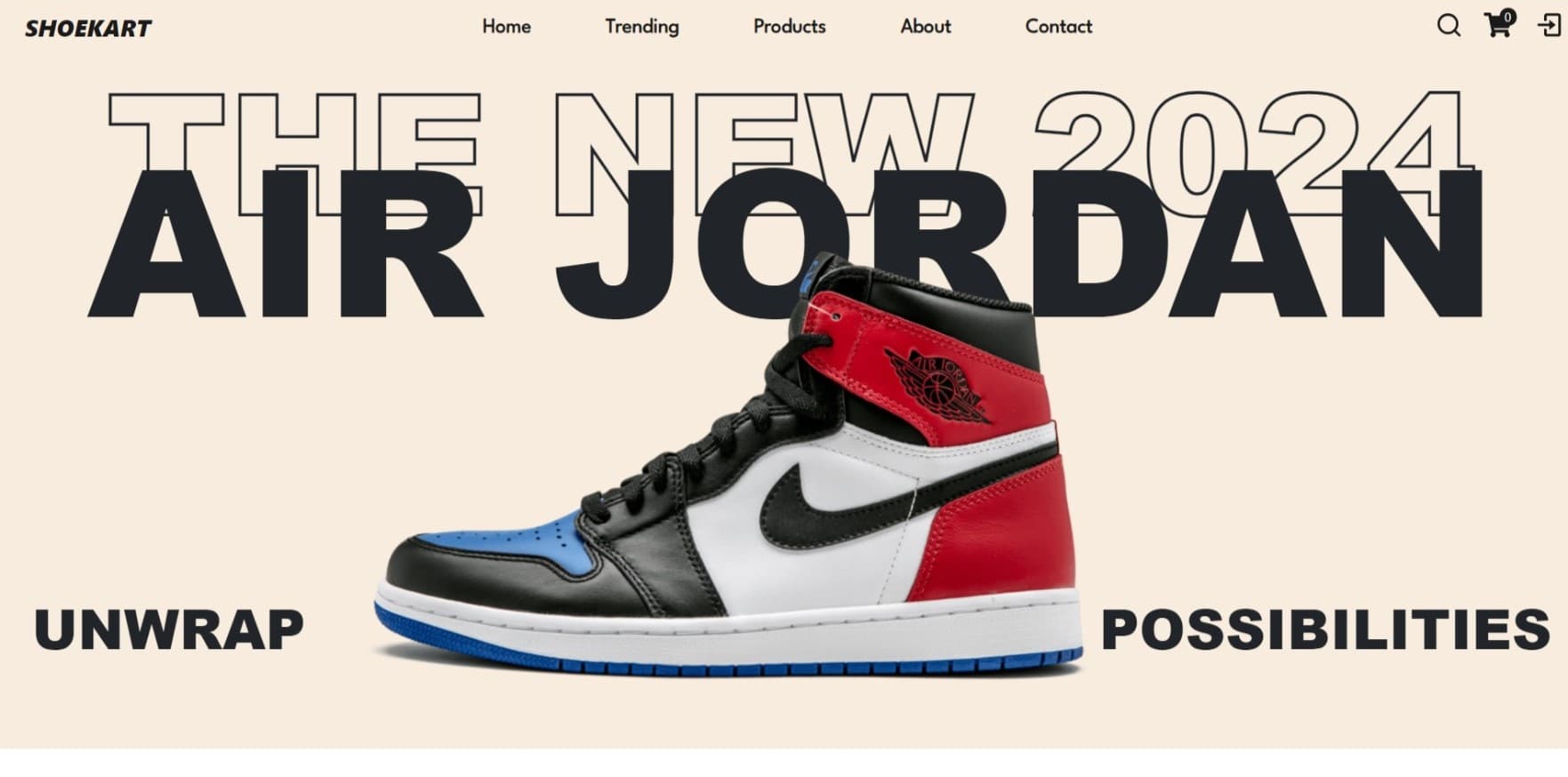 ShoeKart user interface